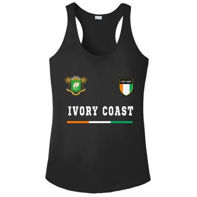 Ivory Coast Sportsoccer Jersey Flag Football Ladies PosiCharge Competitor Racerback Tank