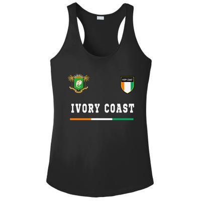 Ivory Coast Sportsoccer Jersey Flag Football Ladies PosiCharge Competitor Racerback Tank