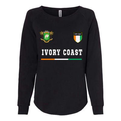 Ivory Coast Sportsoccer Jersey Flag Football Womens California Wash Sweatshirt