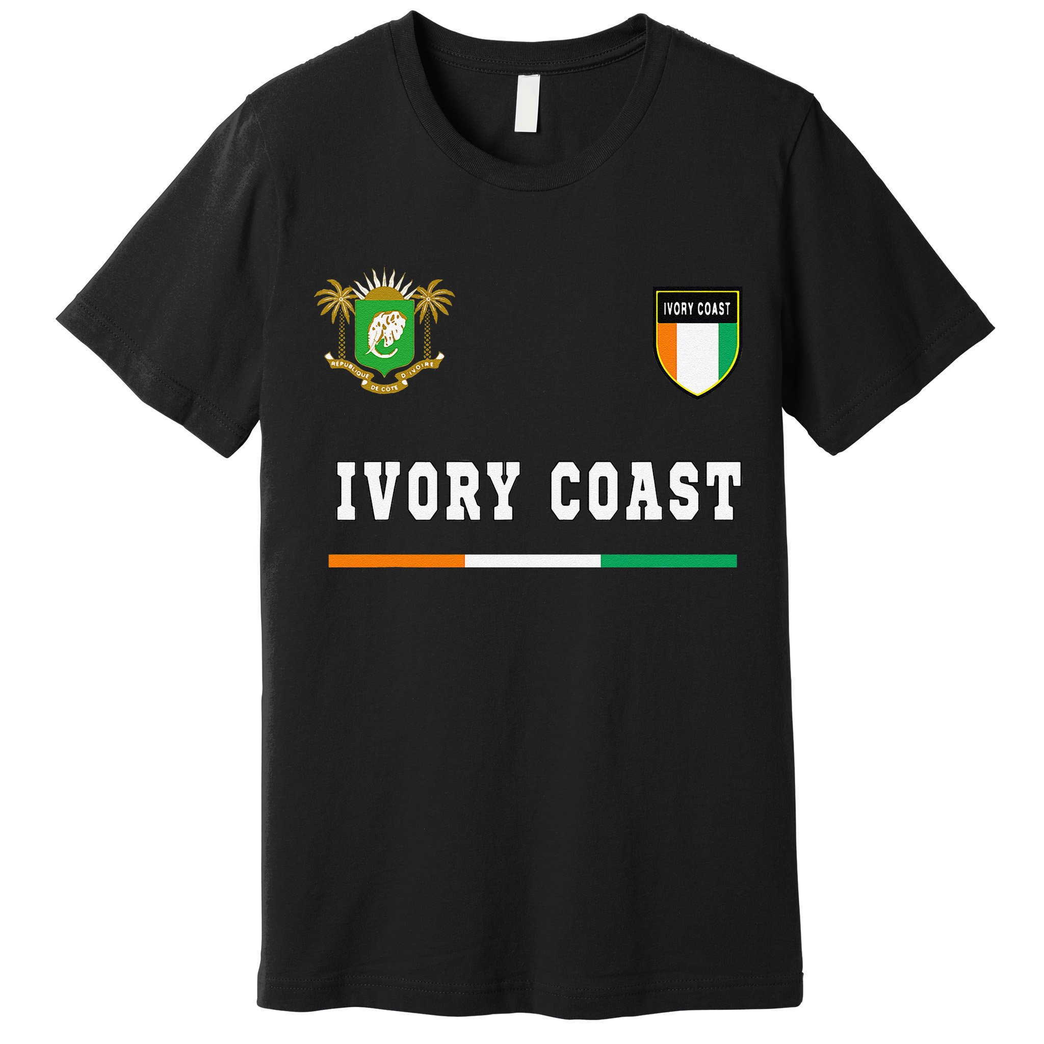 Ivory Coast Sportsoccer Jersey Flag Football Premium T-Shirt
