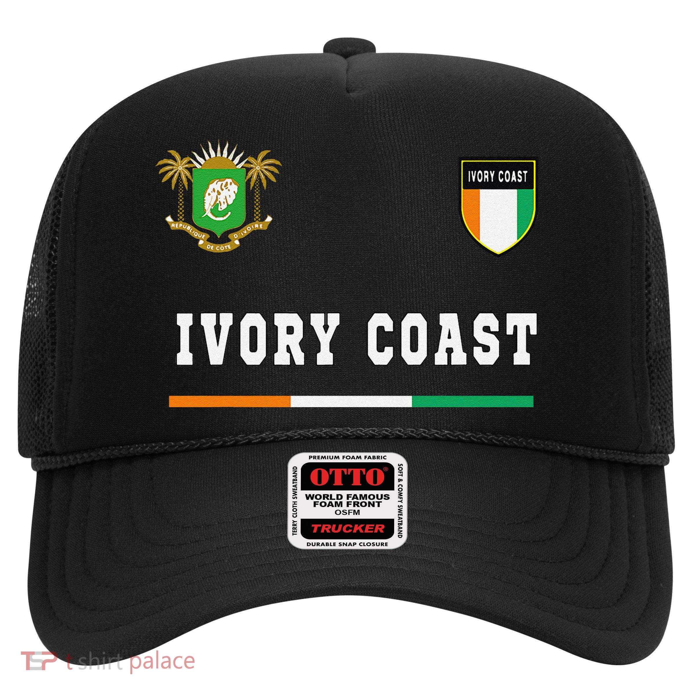 Ivory Coast Sportsoccer Jersey Flag Football Trucker Hat