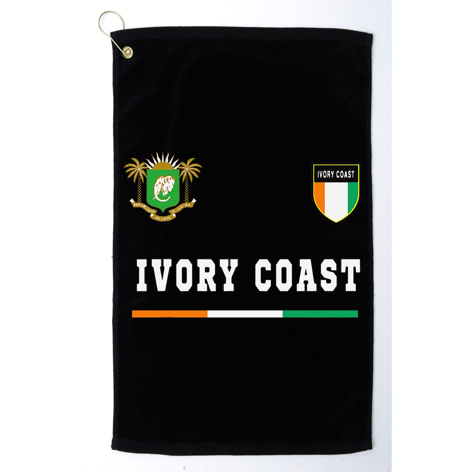 Ivory Coast Sportsoccer Jersey Flag Football Golf Towel