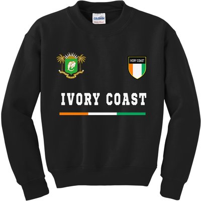 Ivory Coast Sportsoccer Jersey Flag Football Kids Sweatshirt