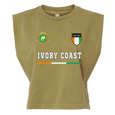 Ivory Coast Sportsoccer Jersey Flag Football Garment-Dyed Women's Muscle Tee