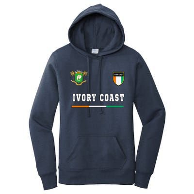 Ivory Coast Sportsoccer Jersey Flag Football Women's Pullover Hoodie