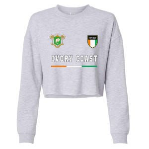 Ivory Coast Sportsoccer Jersey Flag Football Cropped Pullover Crew