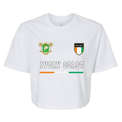 Ivory Coast Sportsoccer Jersey Flag Football Bella+Canvas Jersey Crop Tee