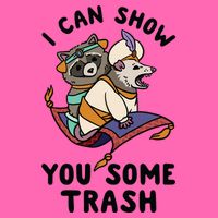 I Can Show You Some Trash, Funny Raccoon And Possum Stripe Pom Pom Beanie