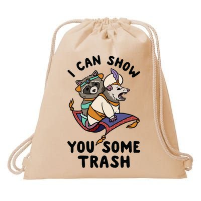 I Can Show You Some Trash, Funny Raccoon And Possum Drawstring Bag