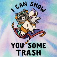 I Can Show You Some Trash, Funny Raccoon And Possum Legacy Tie Dye Trucker Hat