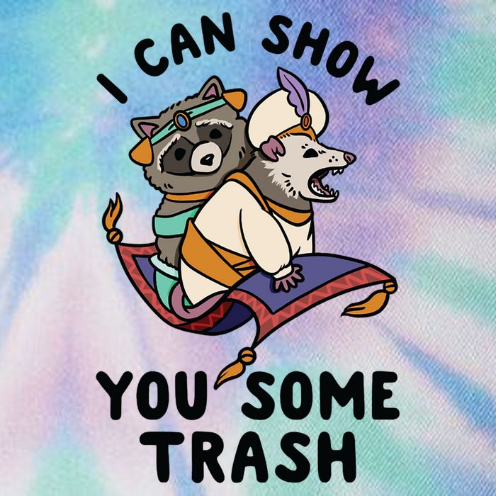 I Can Show You Some Trash, Funny Raccoon And Possum Legacy Tie Dye Trucker Hat