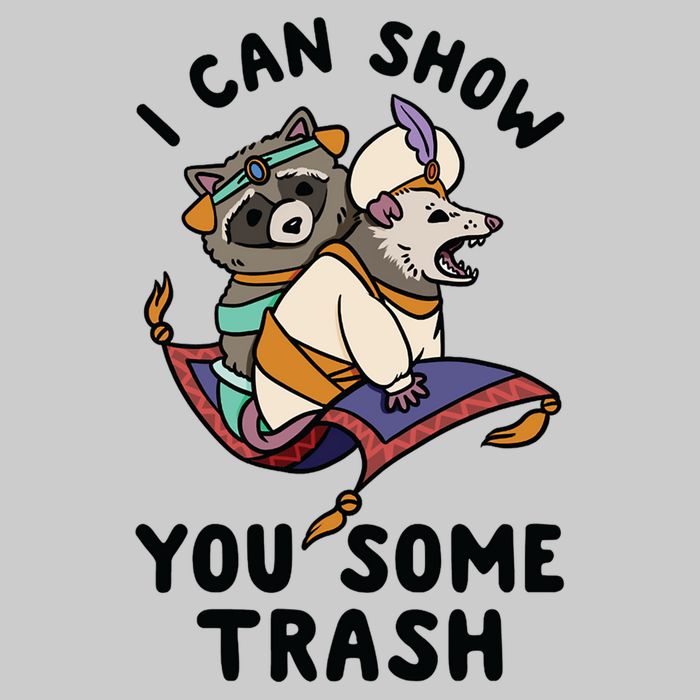 I Can Show You Some Trash, Funny Raccoon And Possum Tie-Dye T-Shirt