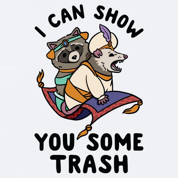 I Can Show You Some Trash, Funny Raccoon And Possum Sueded Cloud Jersey T-Shirt