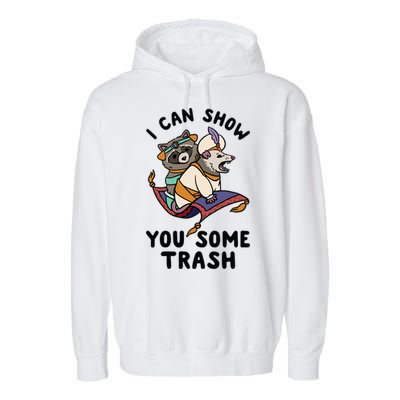 I Can Show You Some Trash, Funny Raccoon And Possum Garment-Dyed Fleece Hoodie