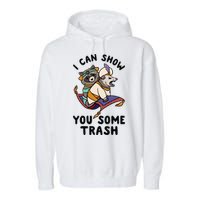 I Can Show You Some Trash, Funny Raccoon And Possum Garment-Dyed Fleece Hoodie