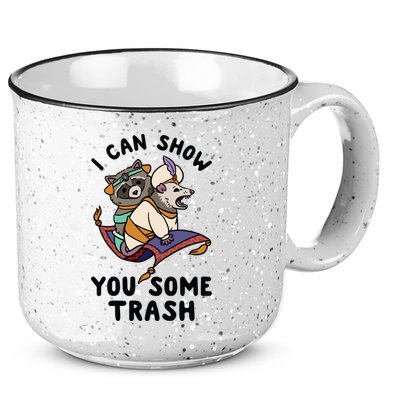 I Can Show You Some Trash, Funny Raccoon And Possum 15oz Campfire Ceramic Mug
