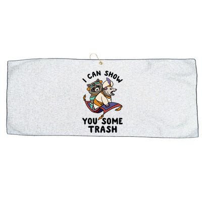 I Can Show You Some Trash, Funny Raccoon And Possum Large Microfiber Waffle Golf Towel