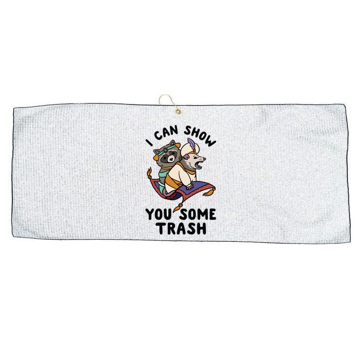 I Can Show You Some Trash, Funny Raccoon And Possum Large Microfiber Waffle Golf Towel