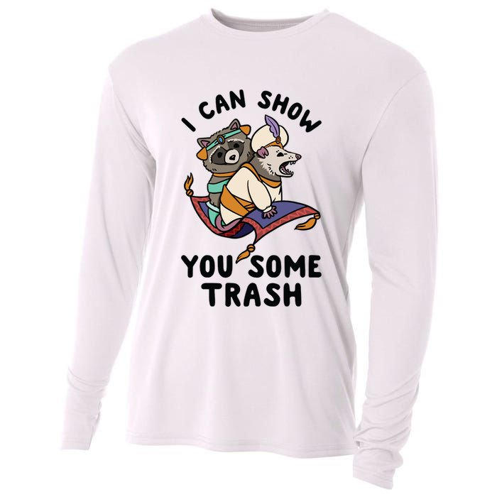 I Can Show You Some Trash, Funny Raccoon And Possum Cooling Performance Long Sleeve Crew