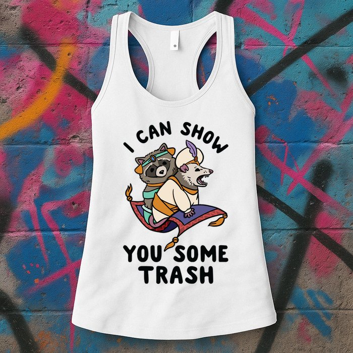 I Can Show You Some Trash, Funny Raccoon And Possum Womens Tank Top