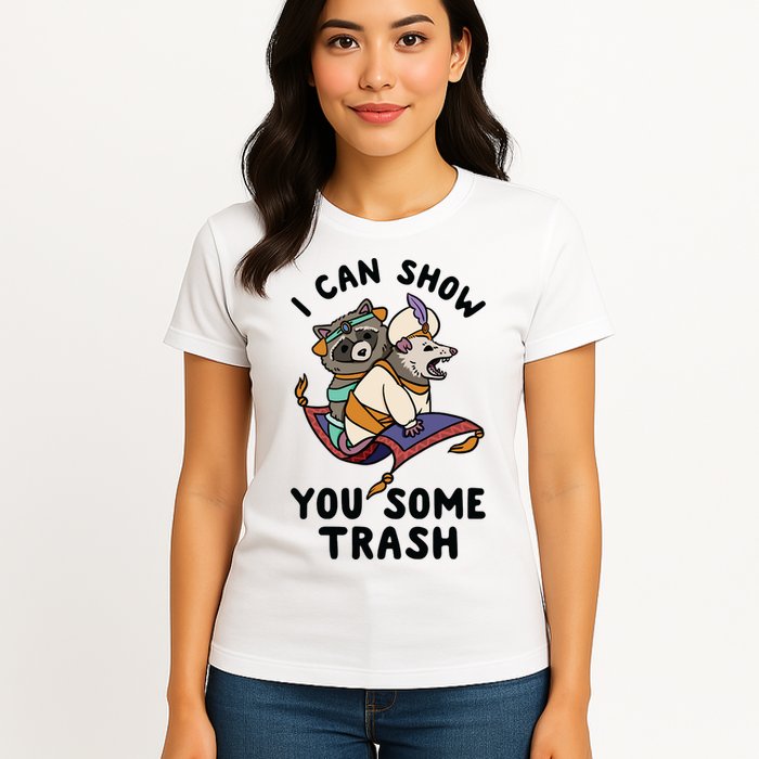 I Can Show You Some Trash, Funny Raccoon And Possum Womens T-Shirt