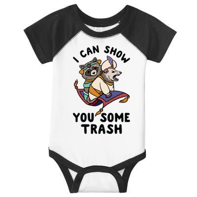 I Can Show You Some Trash, Funny Raccoon And Possum Infant Baby Jersey Bodysuit