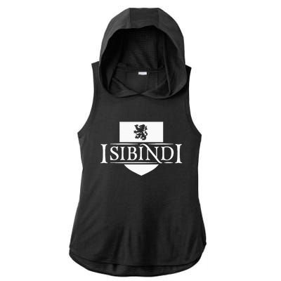 Isibindi Courage School Spirit Courageous Green Ladies PosiCharge Tri-Blend Wicking Draft Hoodie Tank