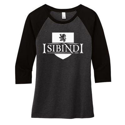 Isibindi Courage School Spirit Courageous Green Women's Tri-Blend 3/4-Sleeve Raglan Shirt