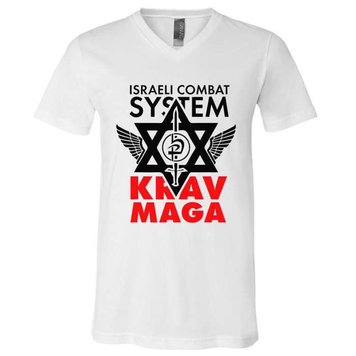 Israeli Combat System Krav Maga V-Neck T-Shirt