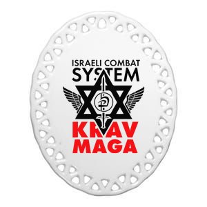 Israeli Combat System Krav Maga Ceramic Oval Ornament