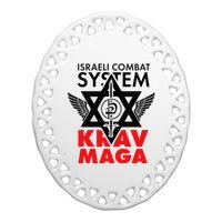 Israeli Combat System Krav Maga Ceramic Oval Ornament