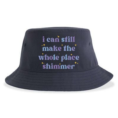 I Can Still Make The Whole Place Shimmer Retro Purple Sustainable Bucket Hat