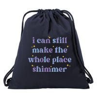 I Can Still Make The Whole Place Shimmer Retro Purple Drawstring Bag