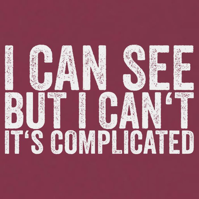I Can See But I Can't It's Complicated 16oz Travel Tumbler