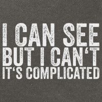 I Can See But I Can't It's Complicated Cotton Canvas Backpack