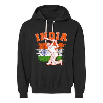 India Cricket Supporters Jersey Indian Cricket Fans Garment-Dyed Fleece Hoodie