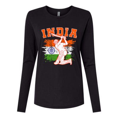 India Cricket Supporters Jersey Indian Cricket Fans Womens Cotton Relaxed Long Sleeve T-Shirt