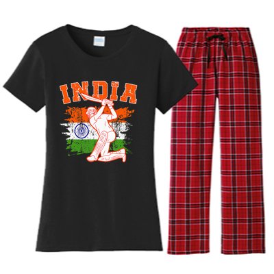 India Cricket Supporters Jersey Indian Cricket Fans Women's Flannel Pajama Set