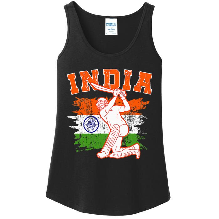 India Cricket Supporters Jersey Indian Cricket Fans Ladies Essential Tank