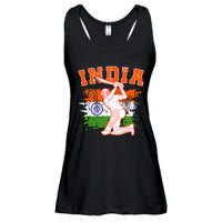 India Cricket Supporters Jersey Indian Cricket Fans Ladies Essential Flowy Tank