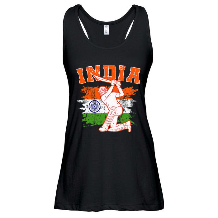 India Cricket Supporters Jersey Indian Cricket Fans Ladies Essential Flowy Tank