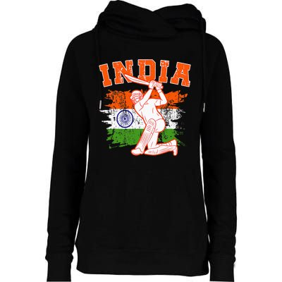 India Cricket Supporters Jersey Indian Cricket Fans Womens Funnel Neck Pullover Hood