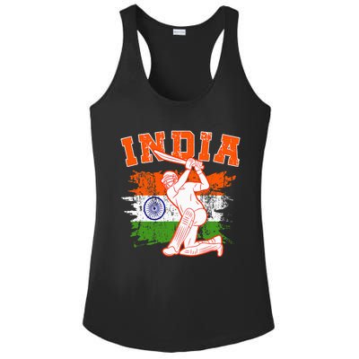 India Cricket Supporters Jersey Indian Cricket Fans Ladies PosiCharge Competitor Racerback Tank