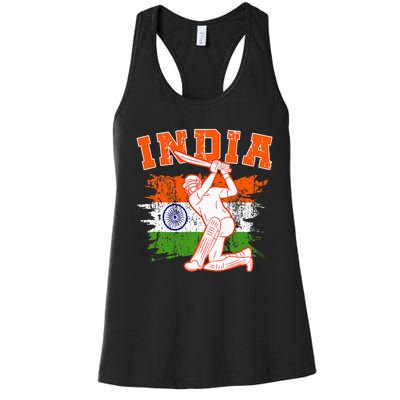 India Cricket Supporters Jersey Indian Cricket Fans Women's Racerback Tank