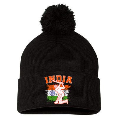 India Cricket Supporters Jersey Indian Cricket Fans Pom Pom 12in Knit Beanie