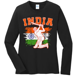 India Cricket Supporters Jersey Indian Cricket Fans Ladies Long Sleeve Shirt