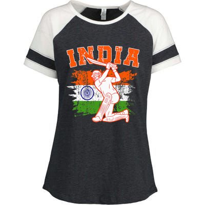 India Cricket Supporters Jersey Indian Cricket Fans Enza Ladies Jersey Colorblock Tee