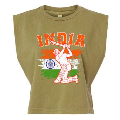 India Cricket Supporters Jersey Indian Cricket Fans Garment-Dyed Women's Muscle Tee