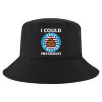 I Could Shit A Better President Poop Emblem Cool Comfort Performance Bucket Hat