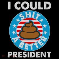 I Could Shit A Better President Poop Emblem Cooling Performance Long Sleeve Crew